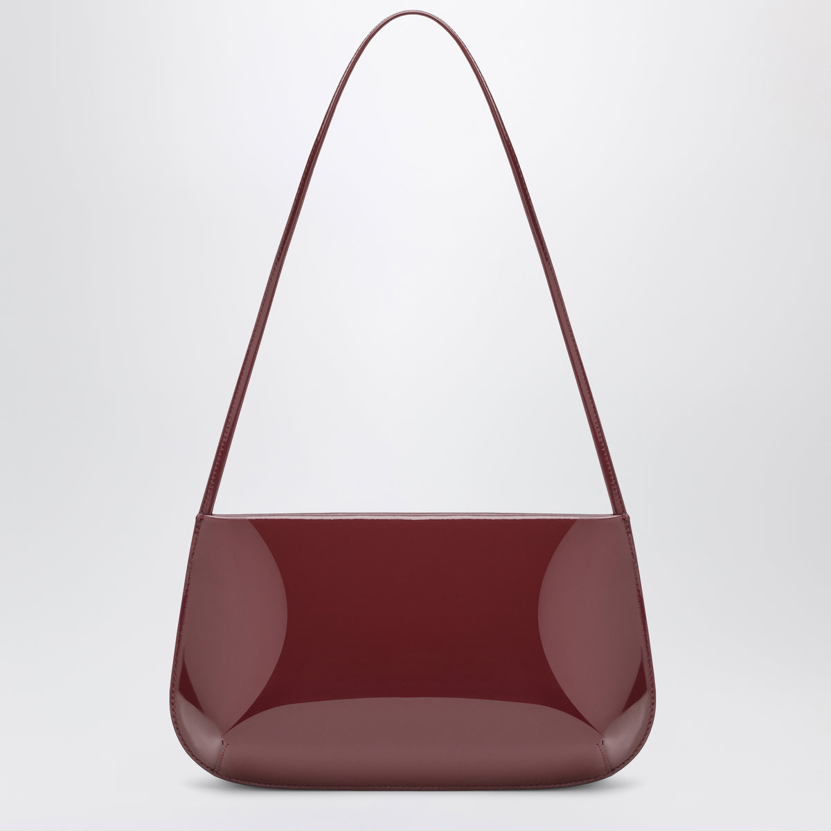 Burgundy Bra bag in patent leather