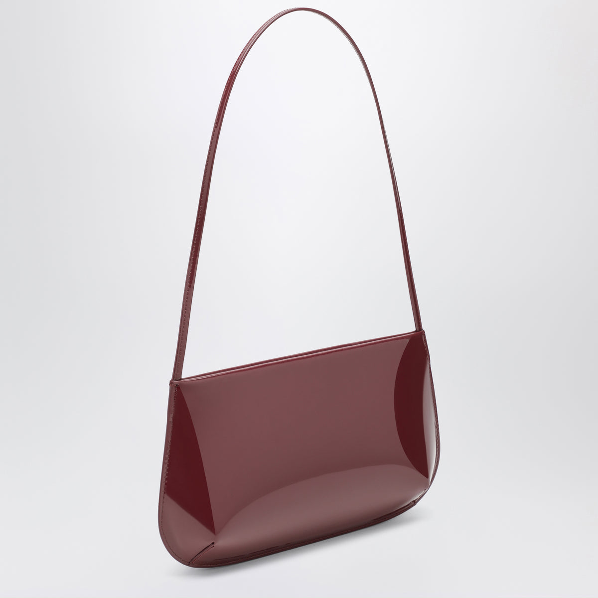 Burgundy Bra bag in patent leather