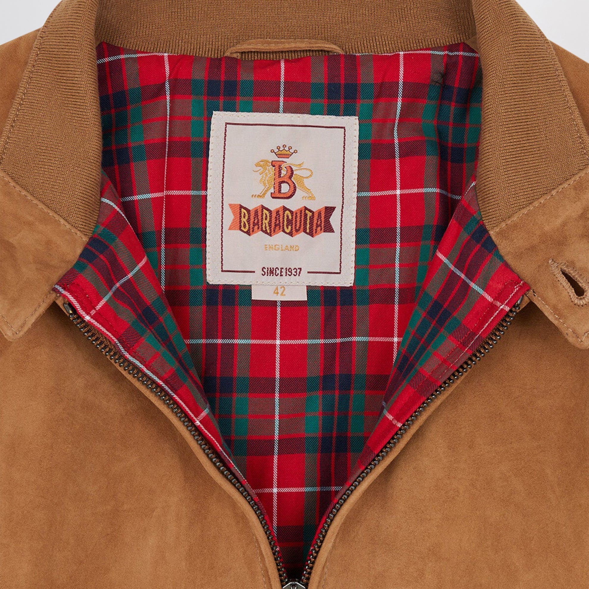 Giacca G9 in pelle scamosciata Tobacco