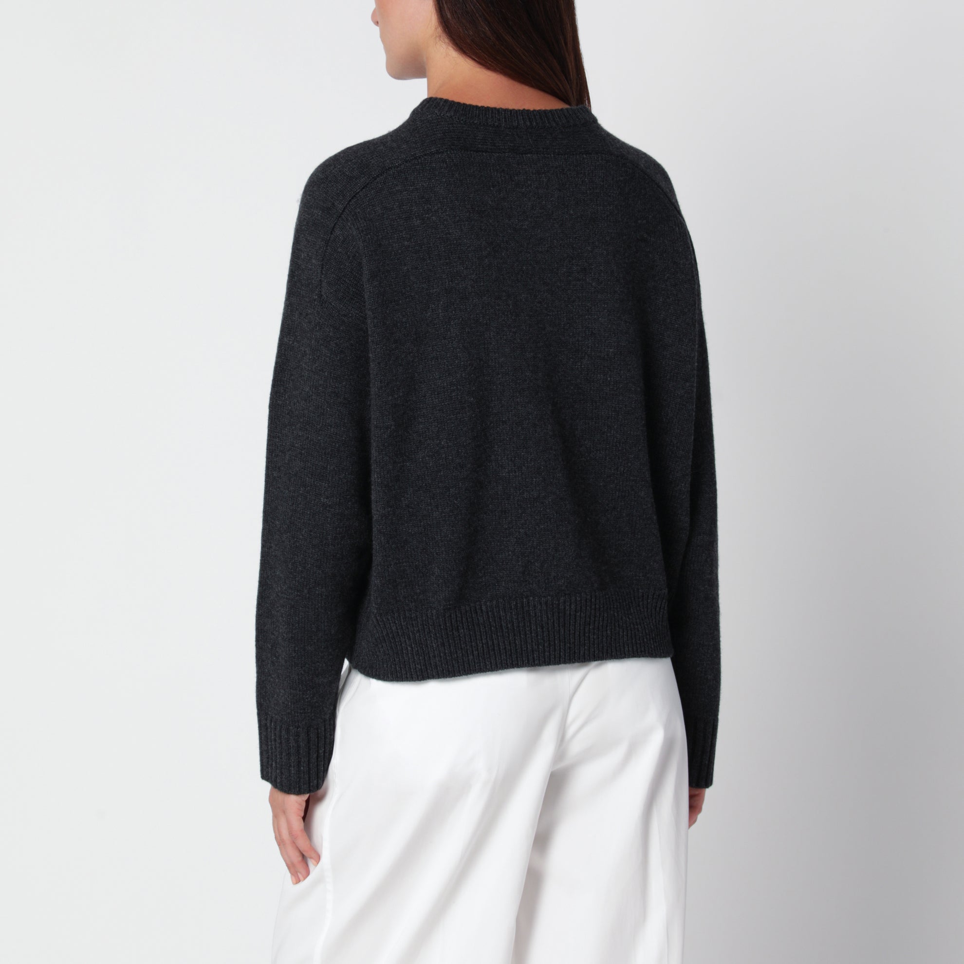 Briha Pullover aus Wolle und Kaschmir in Grau Mélange