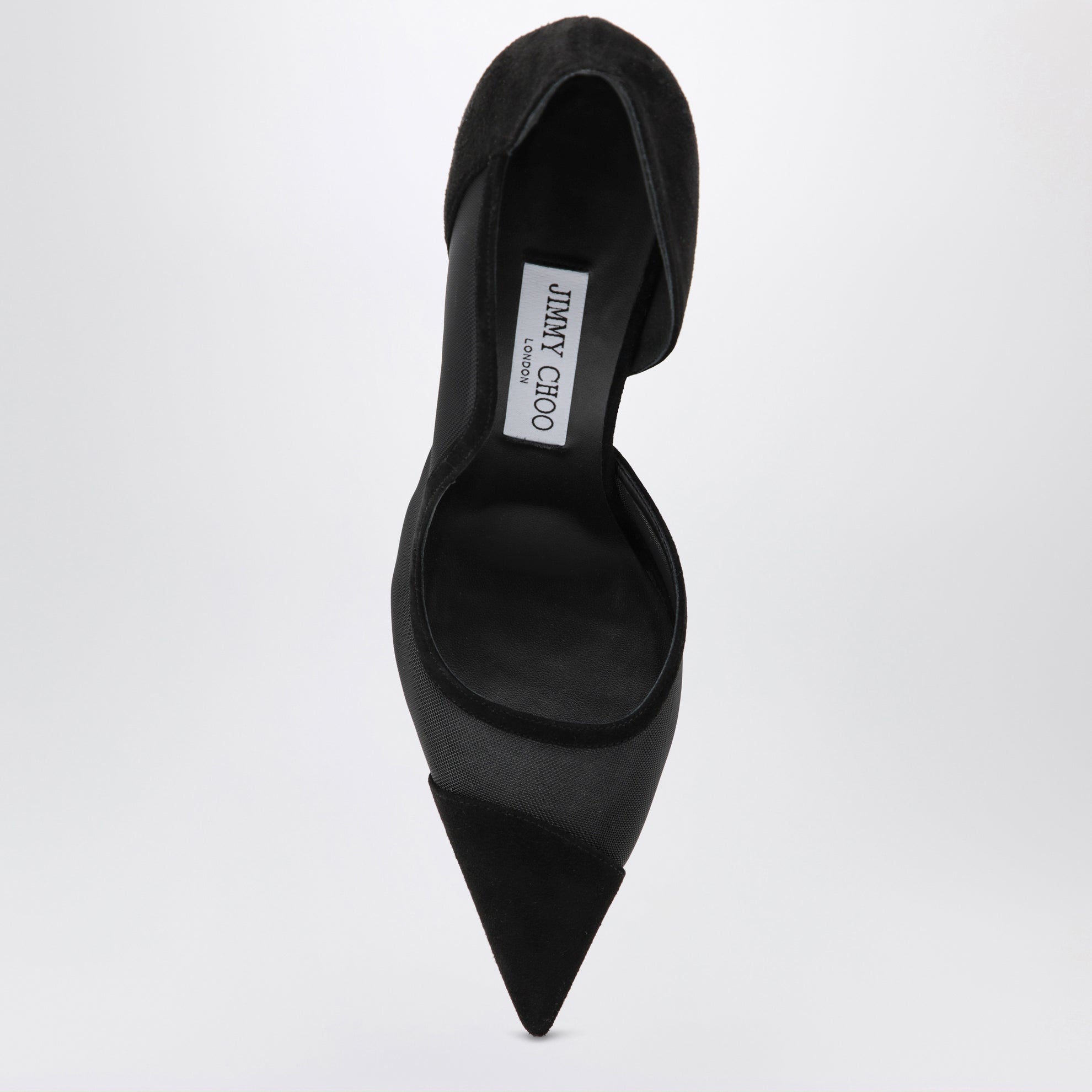 Brigitte 100 pumps in black suede and mesh