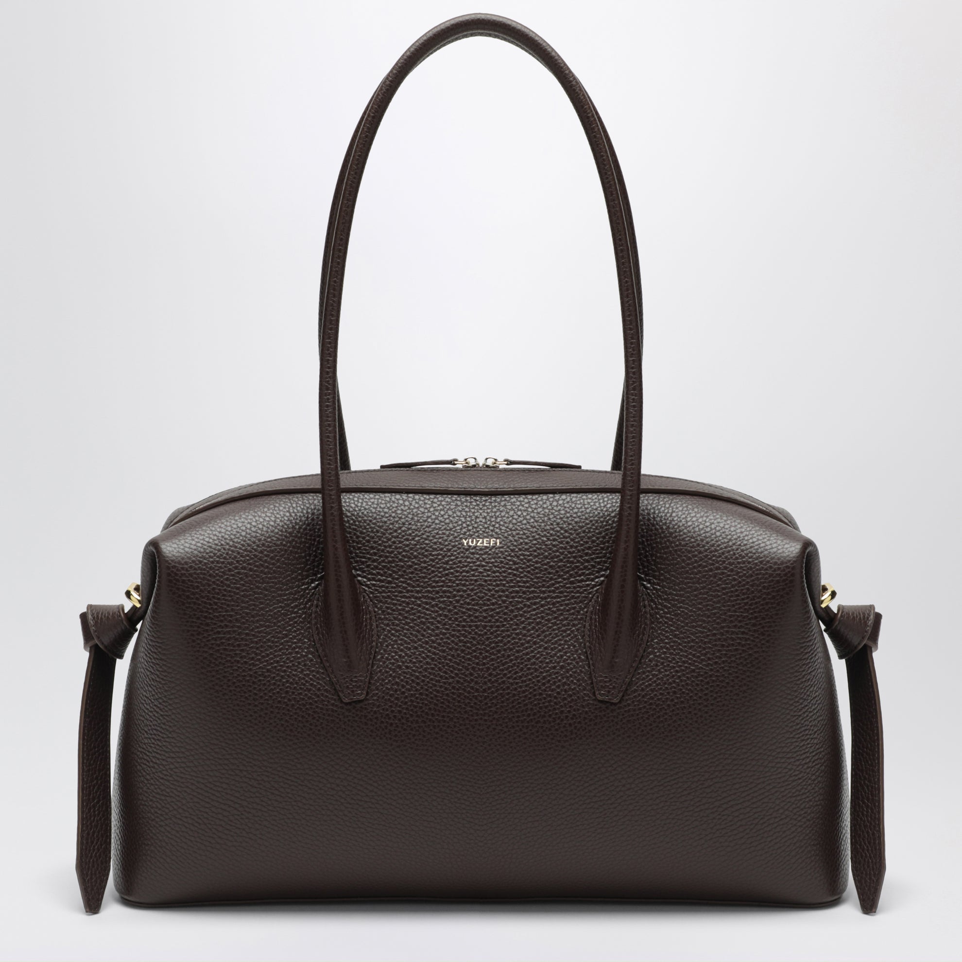 Brioche Duffle Bag in Espresso Pebble-Grained Leather