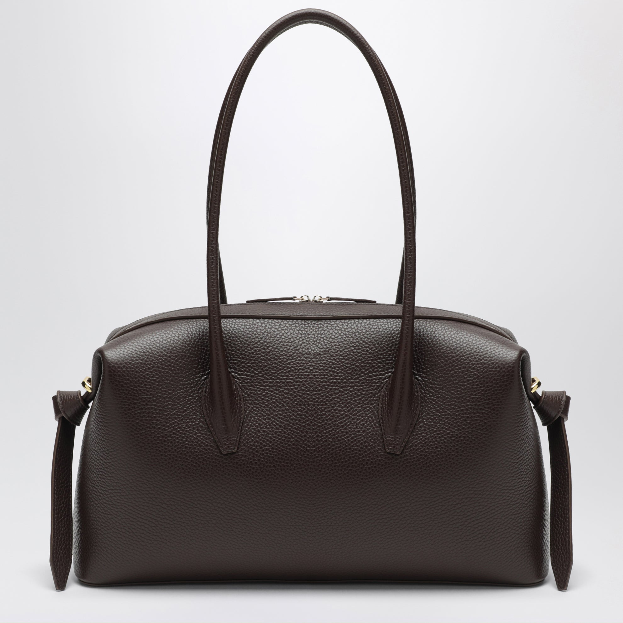 Brioche Duffle Bag in Espresso Pebble-Grained Leather