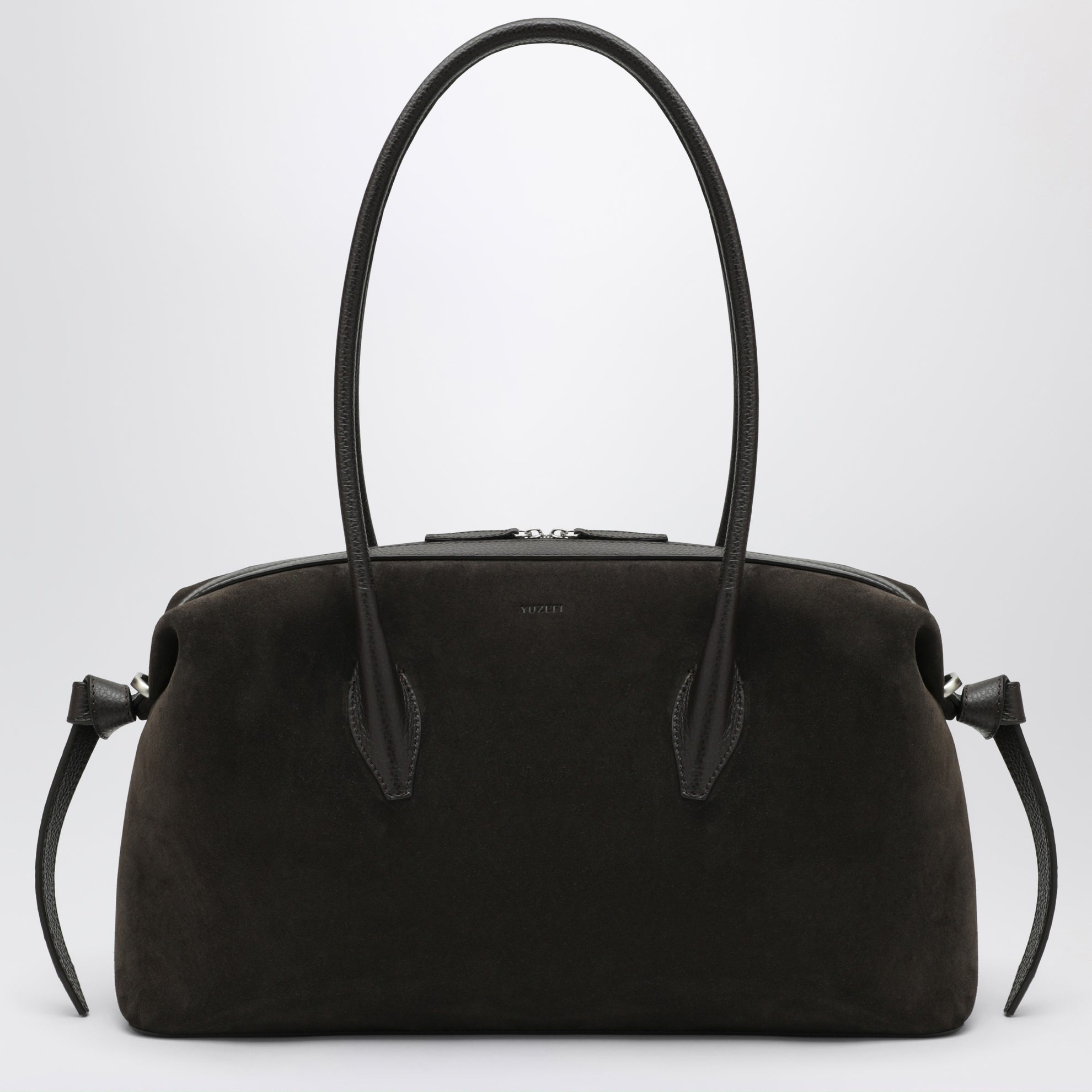 Borsa duffle Brioche in camoscio color Ganache