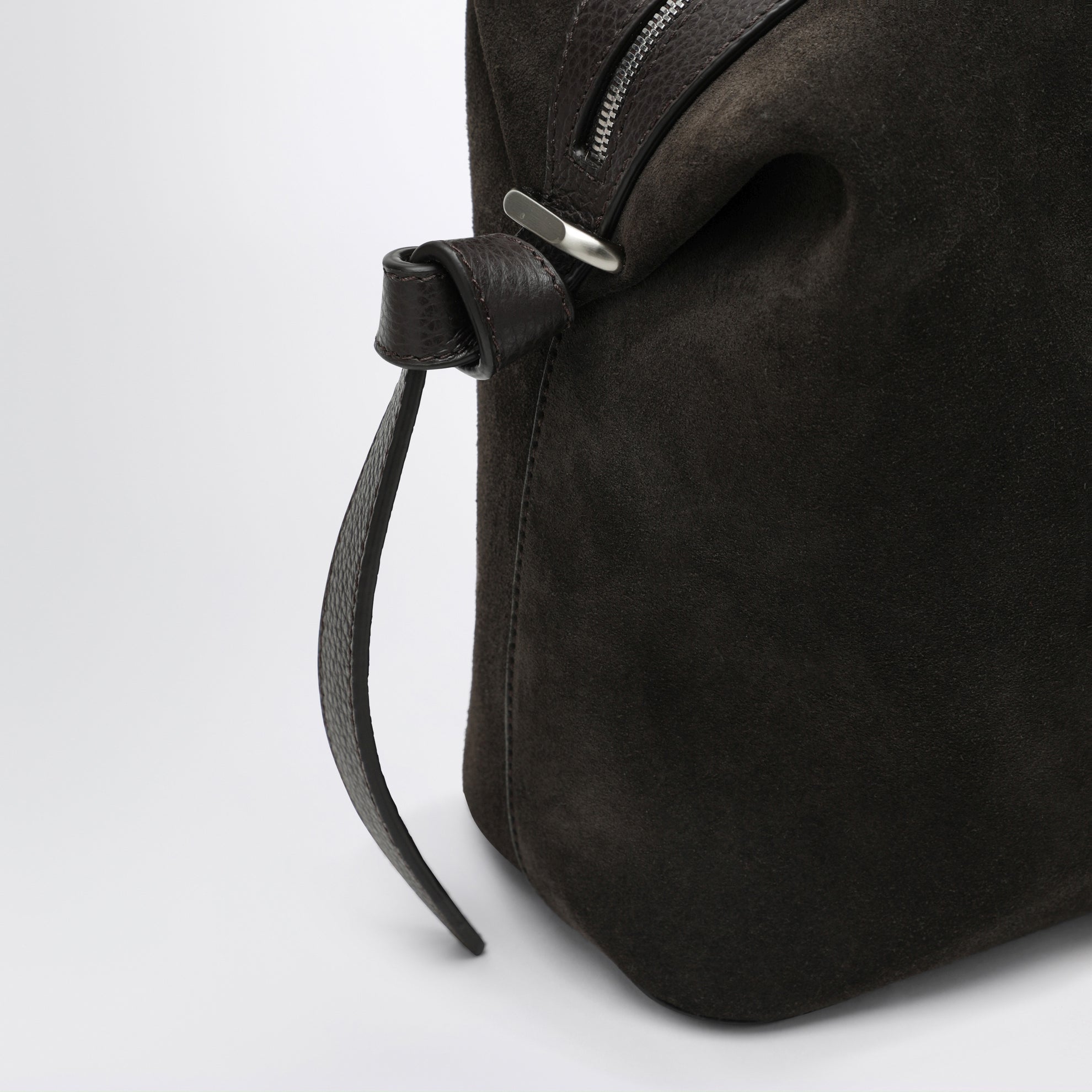 Borsa duffle Brioche in camoscio color Ganache