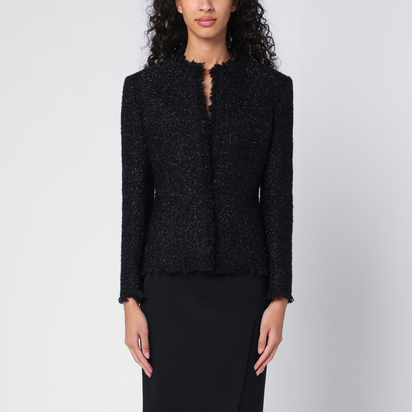 Givenchy Black tweed and lurex jacket | TheDoubleF