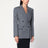 Grey double-breasted wool jacket