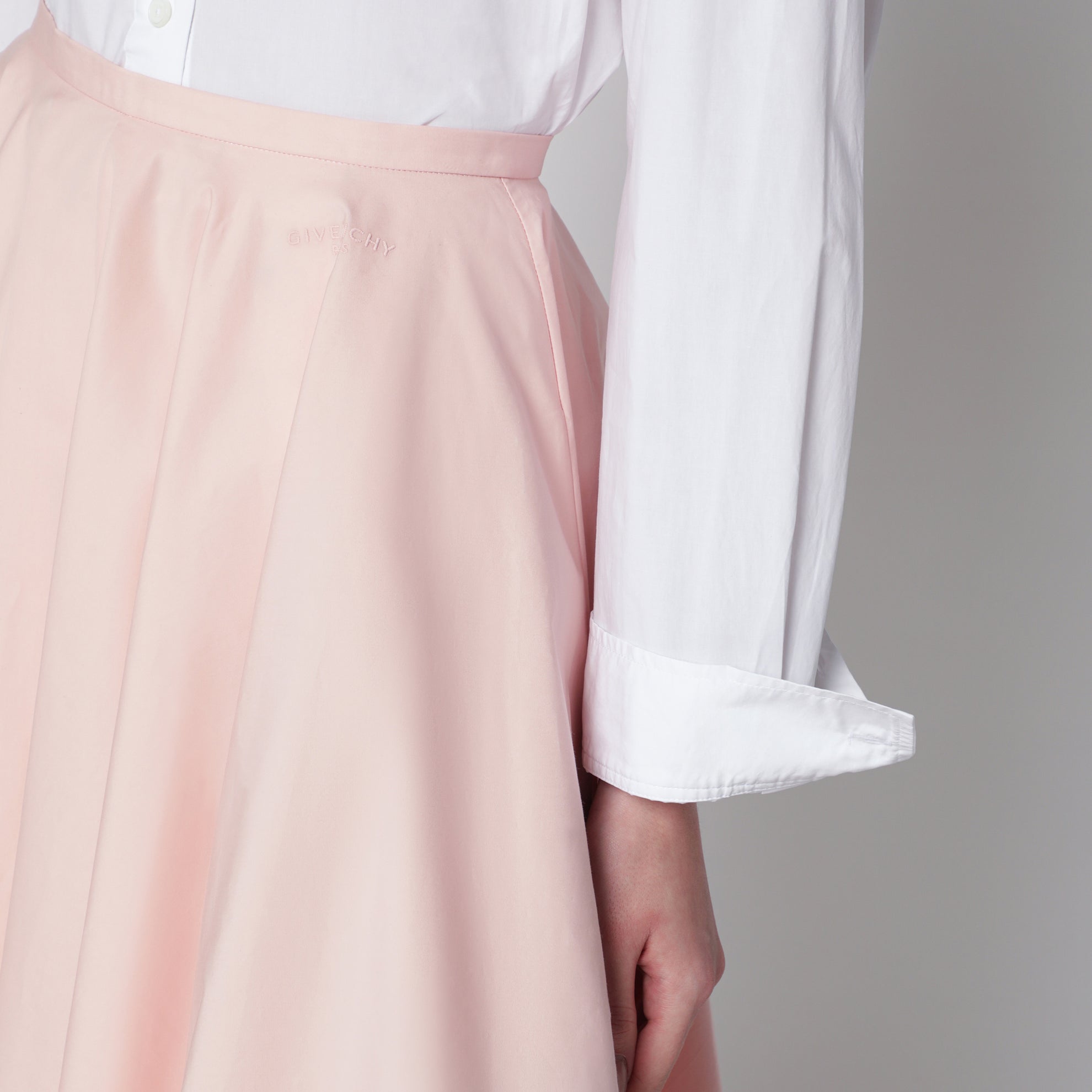 Light pink long circular skirt