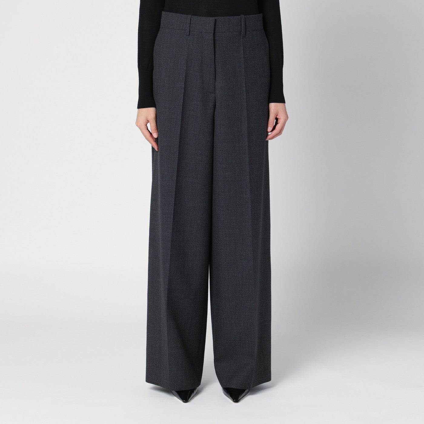 Givenchy Dark grey wool wide trousers | TheDoubleF