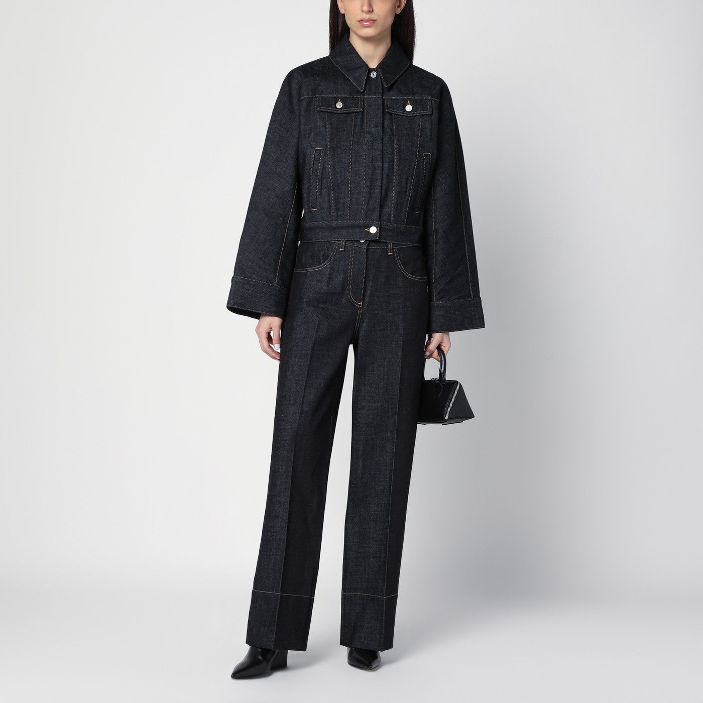 Jeans blu scuro in denim