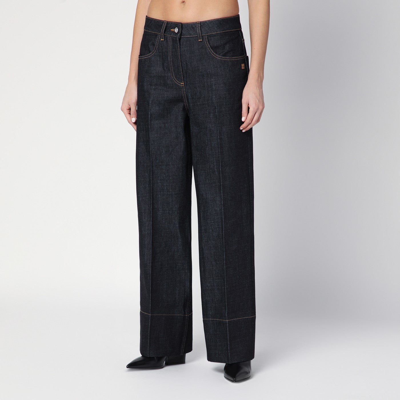 Jeans blu scuro in denim