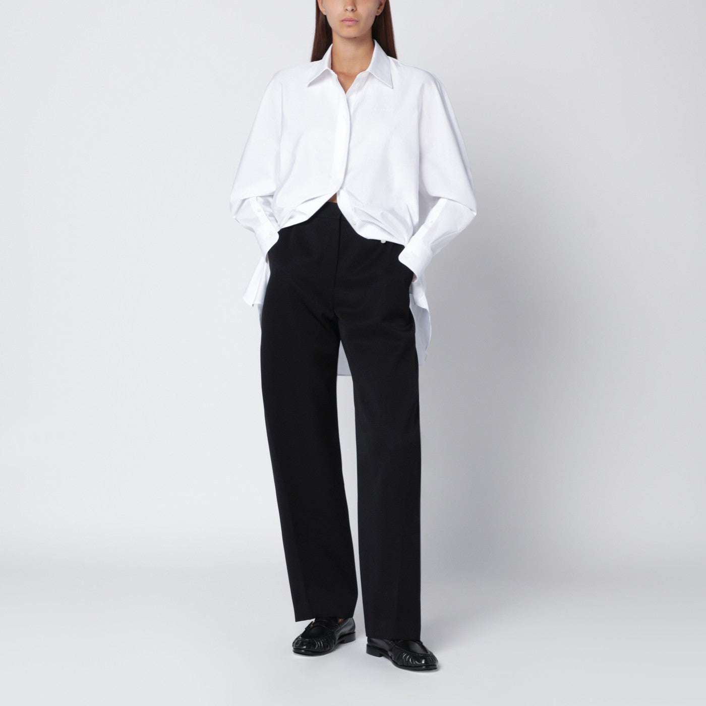 Pantalone nero in lana