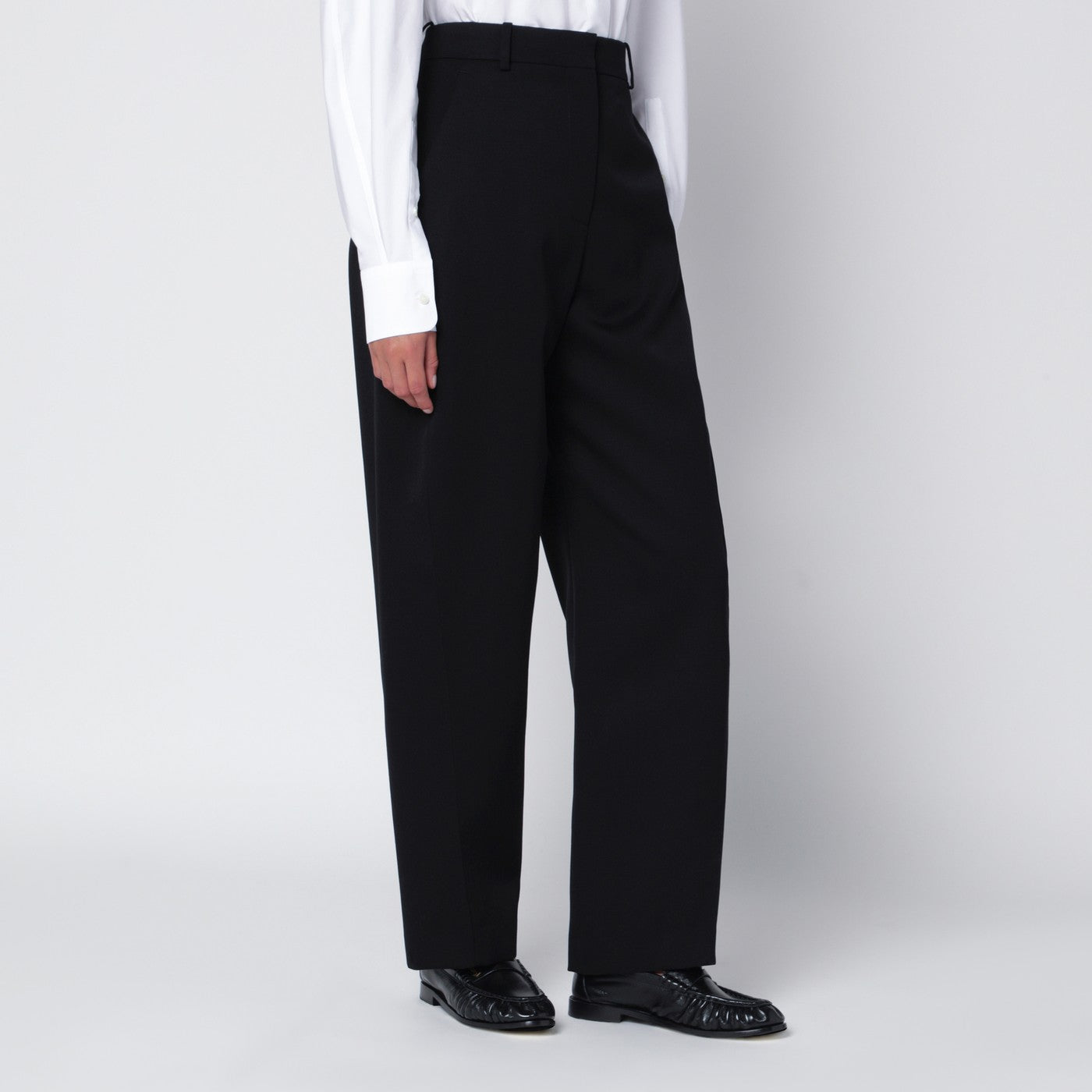 Pantalone nero in lana