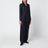 Navy blue pinstripe wool trousers