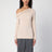 Maglia beige con spalla scoperta