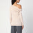 Beige sweater with bare shoulder