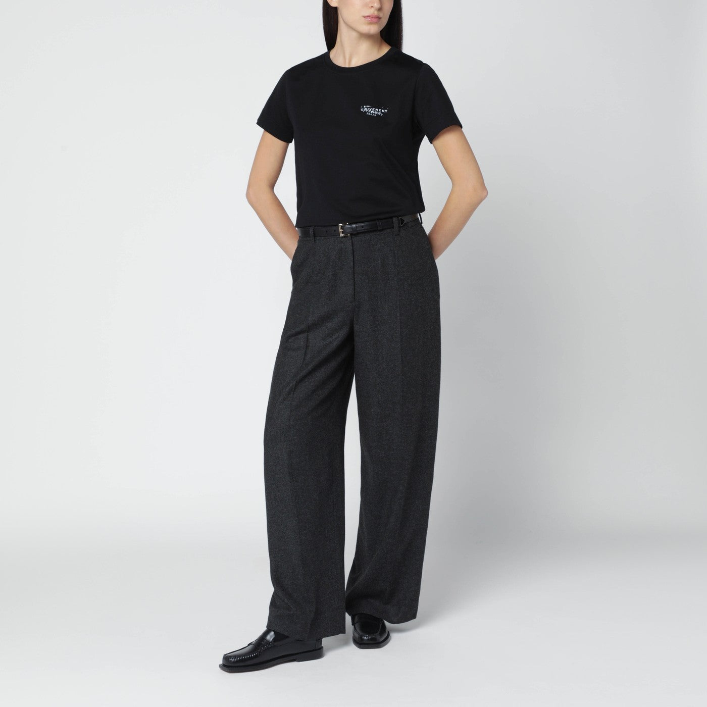 Black T-shirt with Givenchy Stamp print