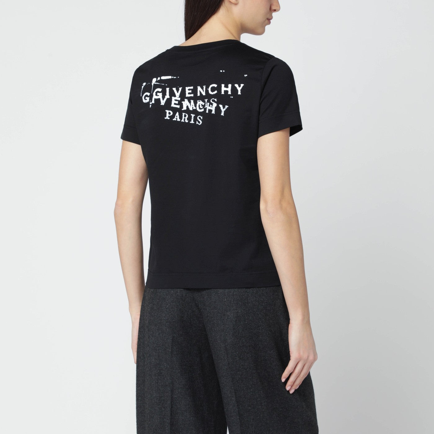 Black T-shirt with Givenchy Stamp print