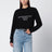 Black wool and cashmere sweater