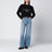 Black wool and cashmere sweater