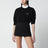 Black brushed cotton sweatshirt with logo