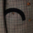 Double-breasted jacket with check pattern in wool and cashmere