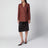 Double-breasted jacket in rust colour in wool and cashmere
