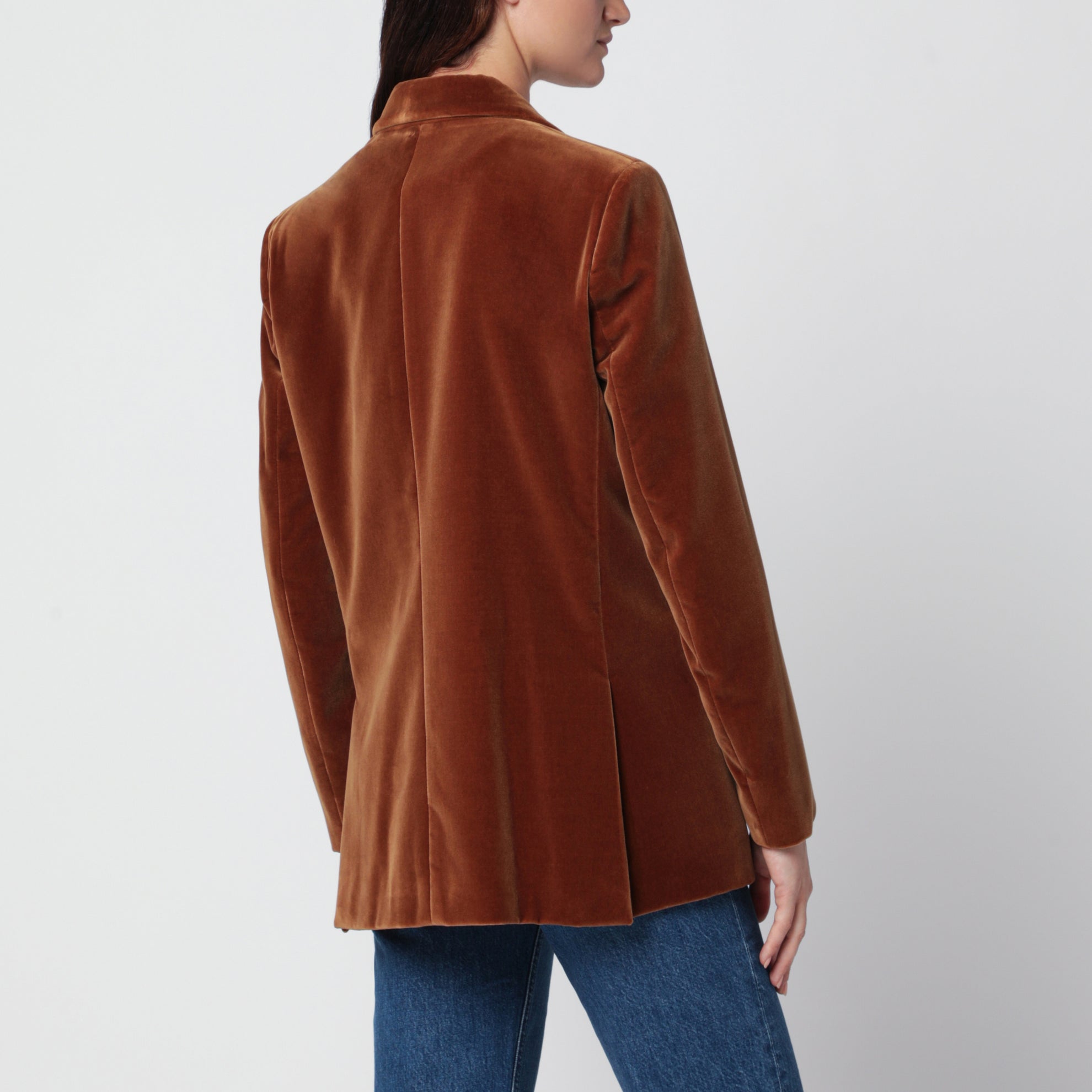 Everyday Jealousy Blazer aus karamellfarbenem Samt