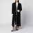 Cappotto doppiopetto nero in lana