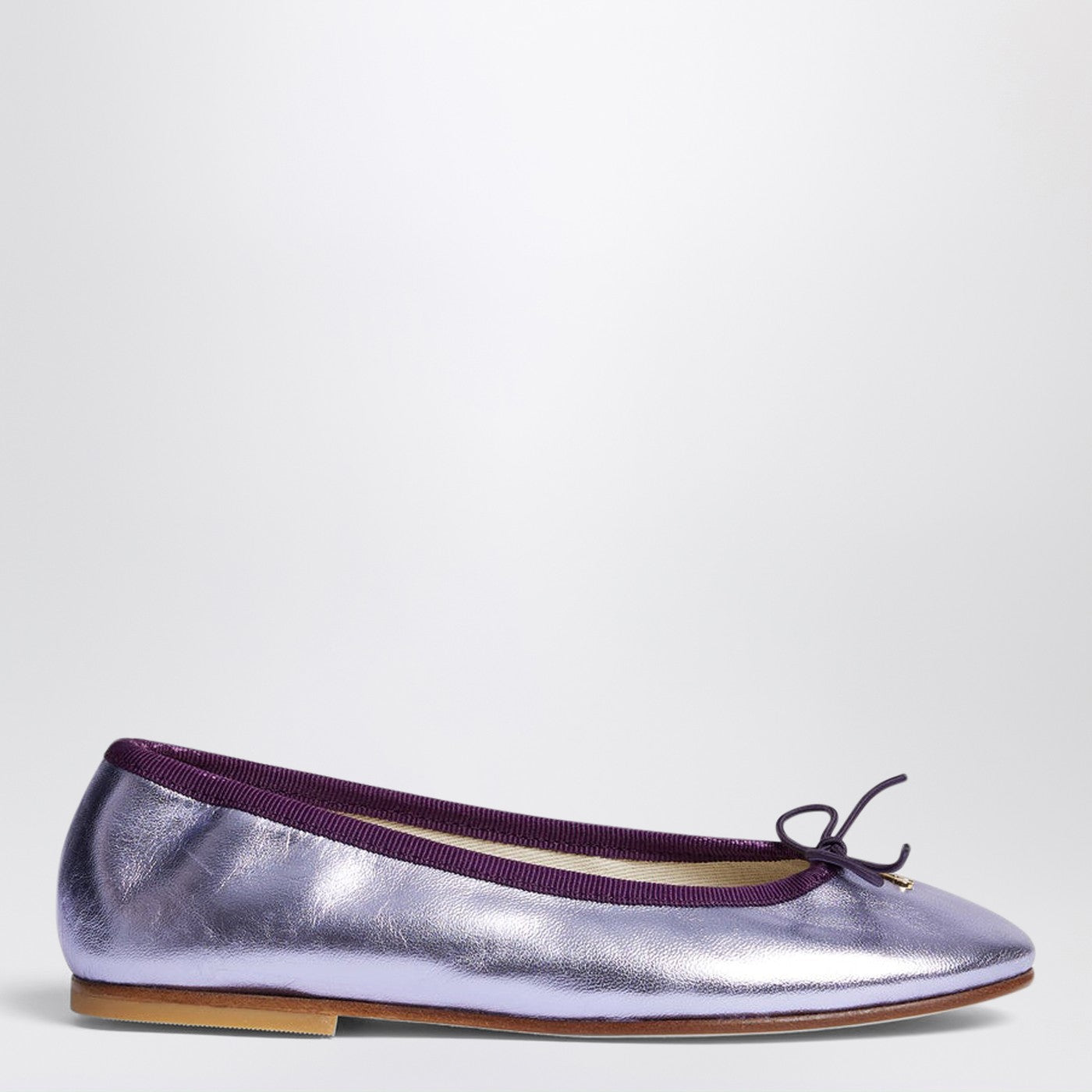 Ballerines Lisa en cuir lilas irisé