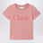 Pink cotton T-shirt with logo