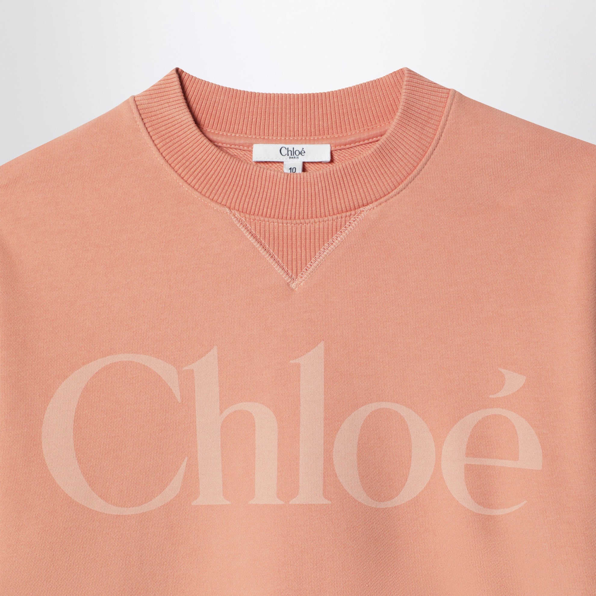 Sweat couleur abricot avec logo imprimé