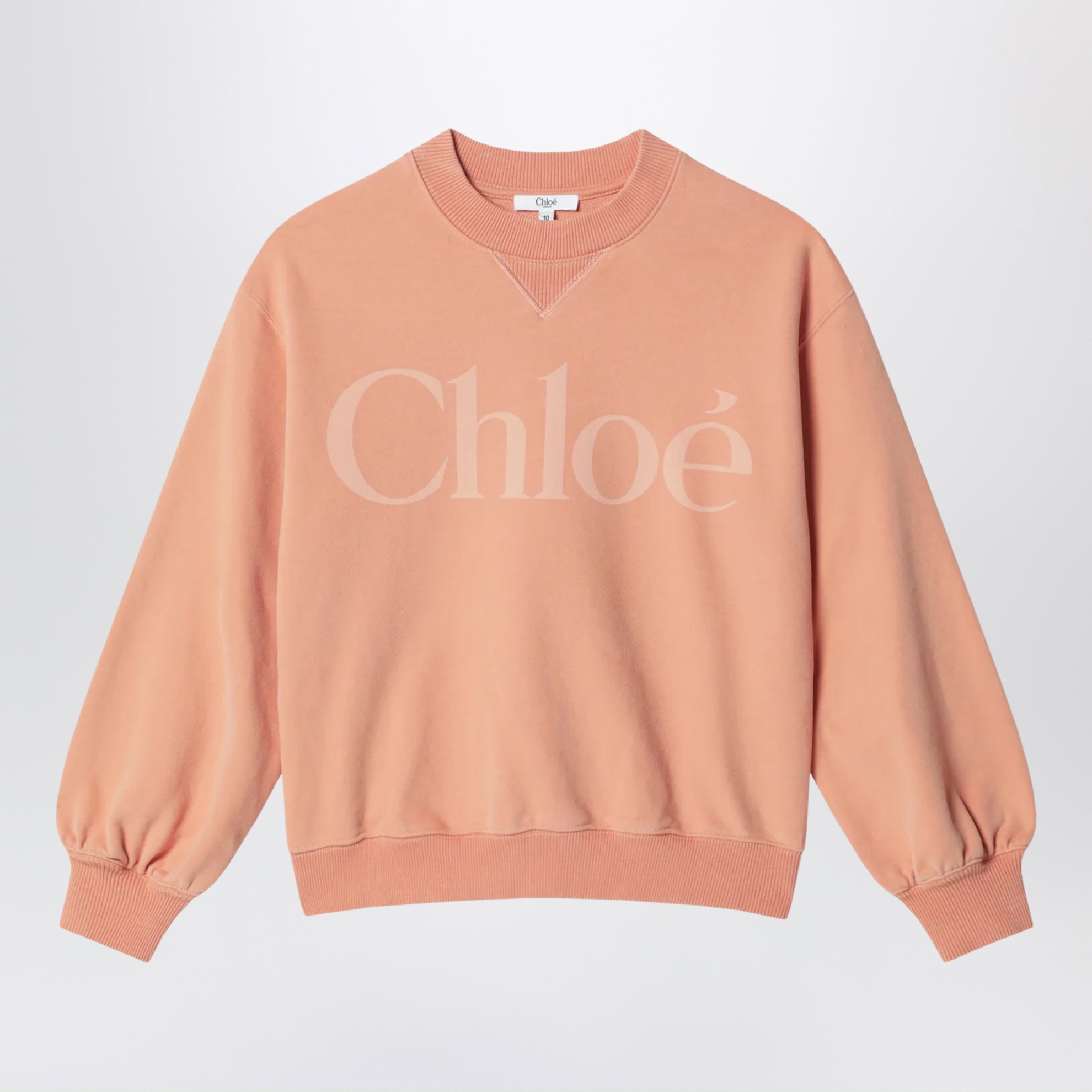 Sweat couleur abricot avec logo imprimé