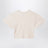 Light pink cropped T-shirt with logo embroidery