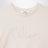 T-shirt cropped rosa chiara con ricamo logo