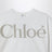 White cropped T-shirt with logo print