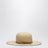 Raffia hat with embroidered logo