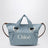 Sac cabas bleu clair avec logo brodé