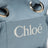 Sac cabas bleu clair avec logo brodé