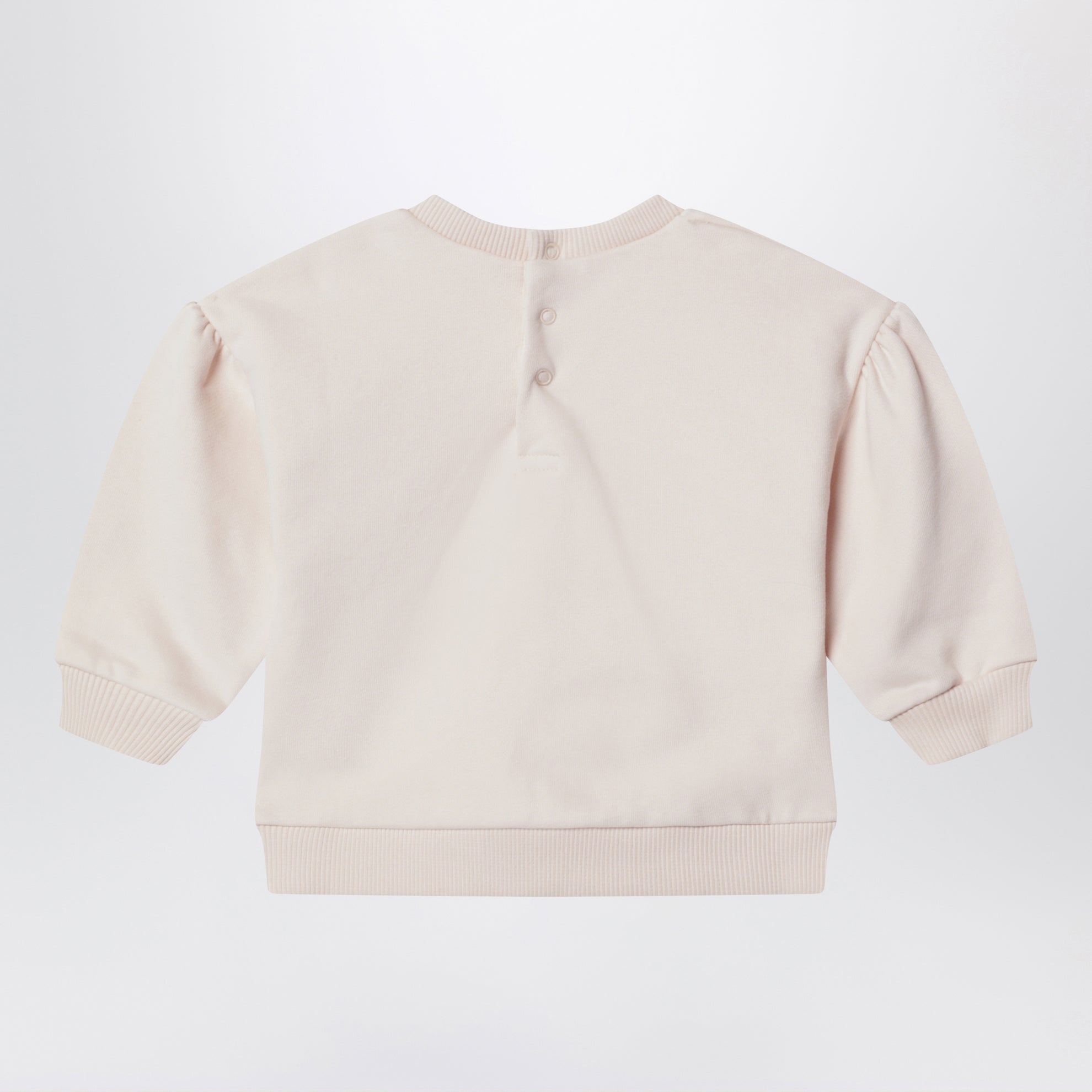 Sweat-shirt rose clair avec logo brodé