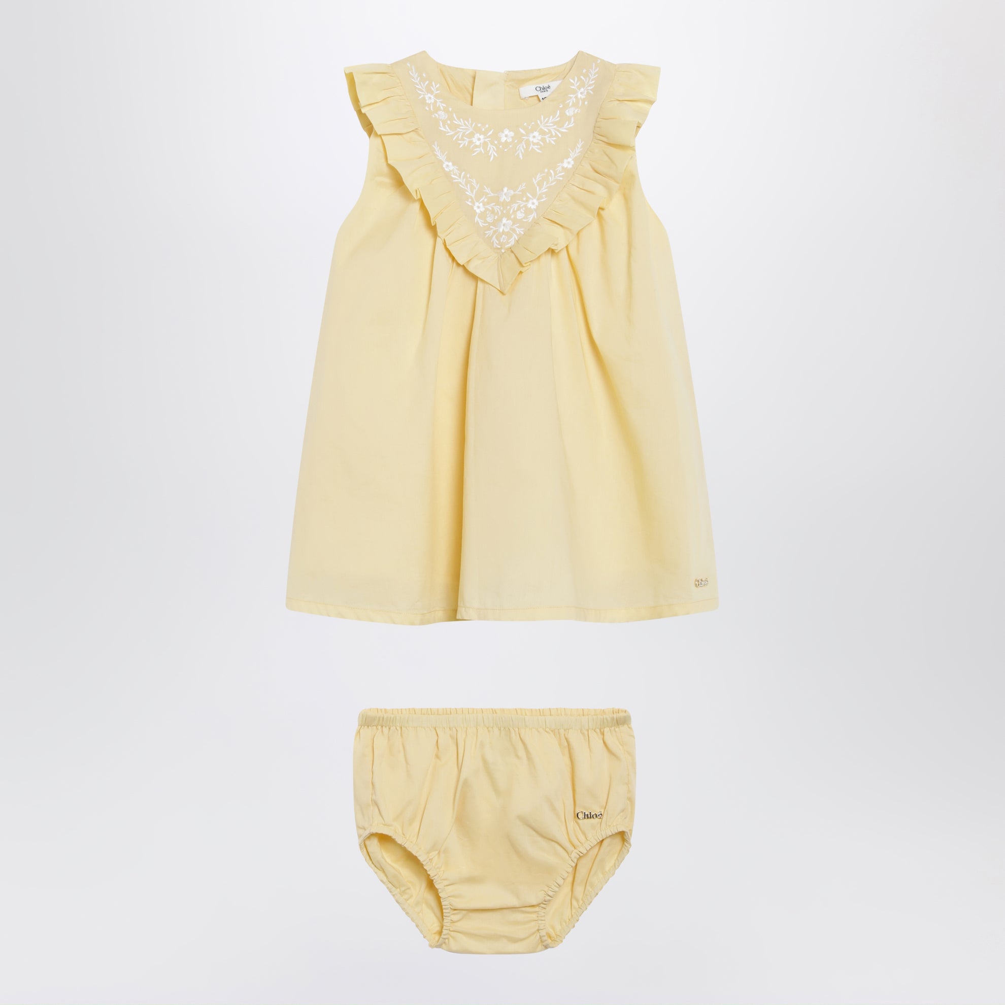 Yellow cotton dress with culottes