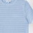 Light blue openwork sweater with logo embroidery