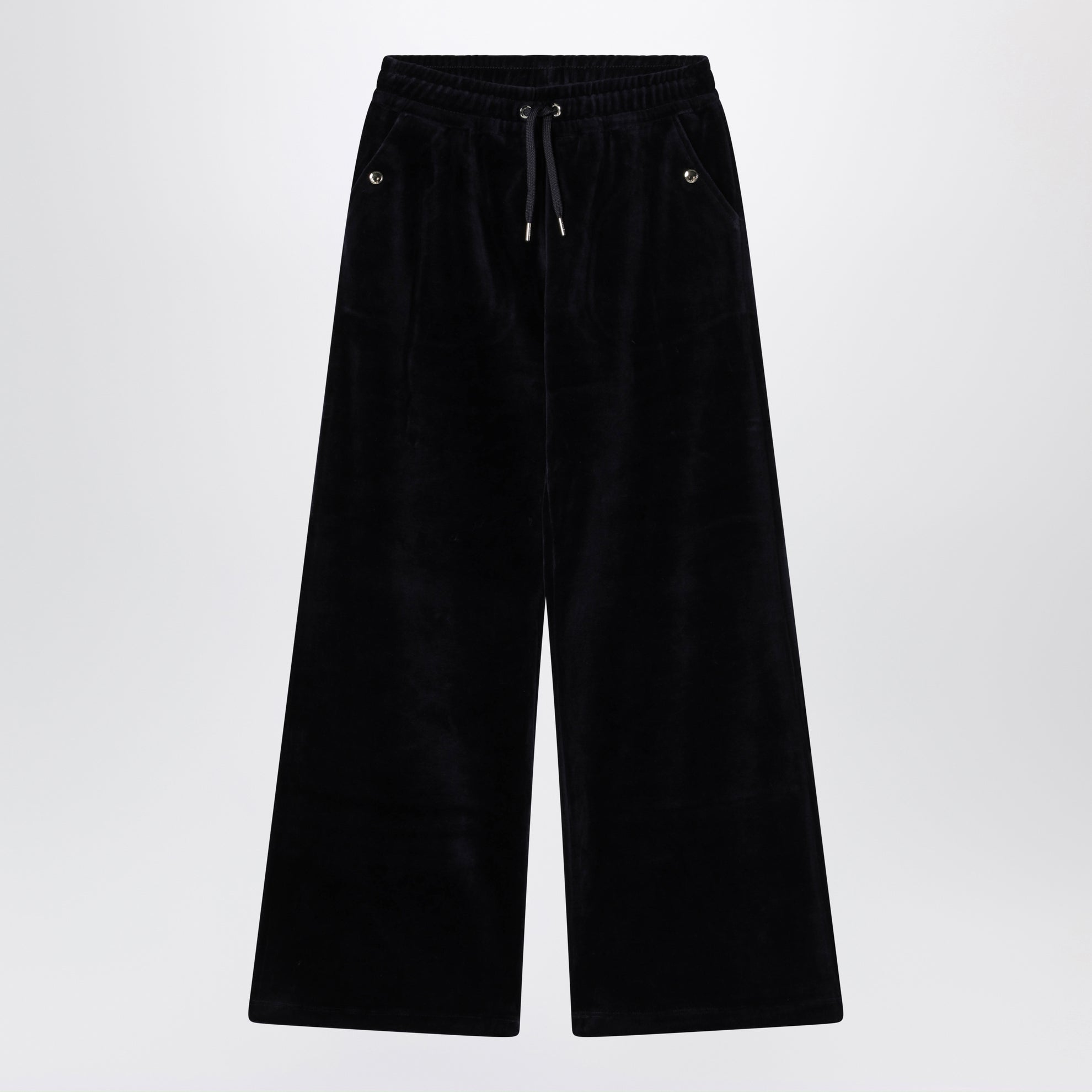 Pantalon de survêtement en velours de coton bleu marine