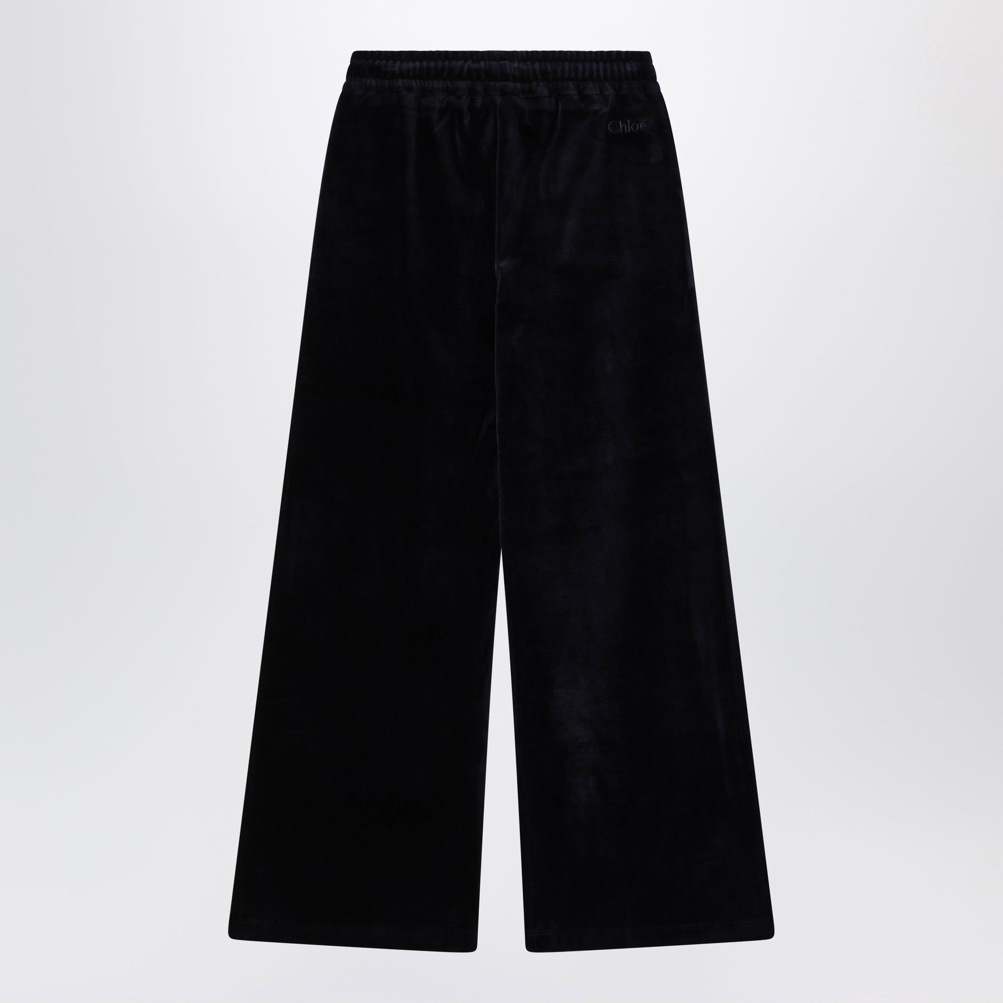 Pantalon de survêtement en velours de coton bleu marine