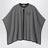 Grey melange cape in cotton and wool