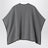 Grey melange cape in cotton and wool