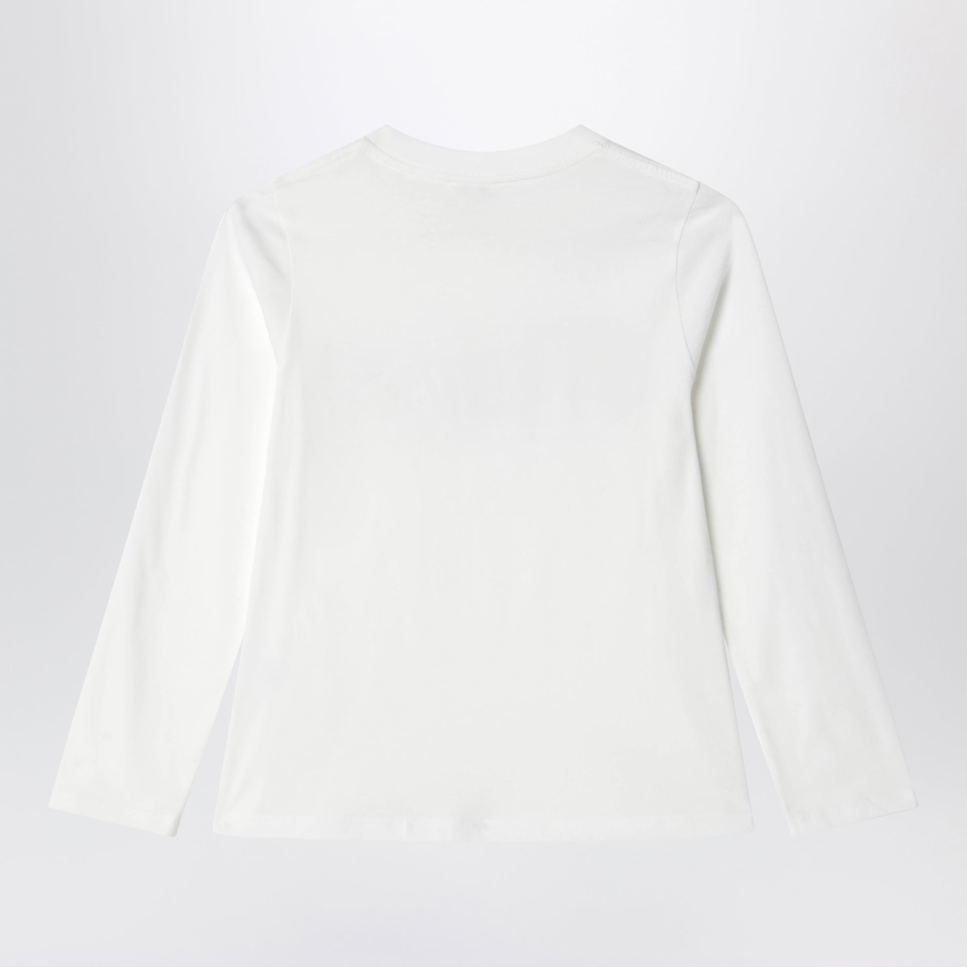 T-shirt bianca in cotone con stampa logo