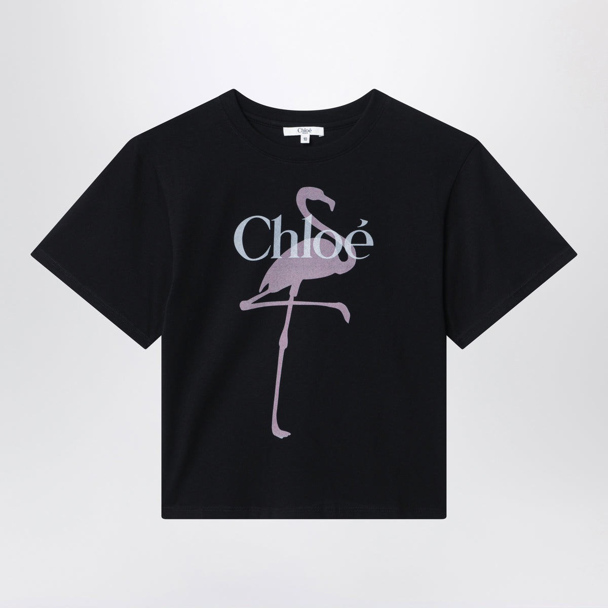 Black cotton T-shirt