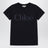 T-shirt navy in cotone con stampa logo
