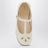 Ivory leather ballerinas